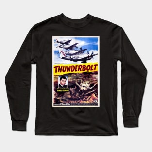 Restored vintage movie poster "Thunderbolt" w/ James "Jimmy" Stewart Long Sleeve T-Shirt